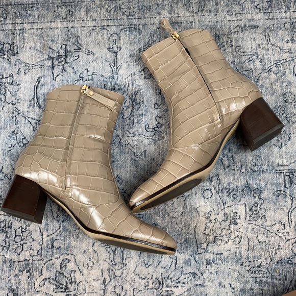 NEW M. Gemi Corsa Concavo Beige Crocodile Boot - Picture 11 of 14